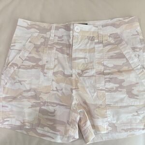 Boston Proper Cream and Tan Camo Shorts